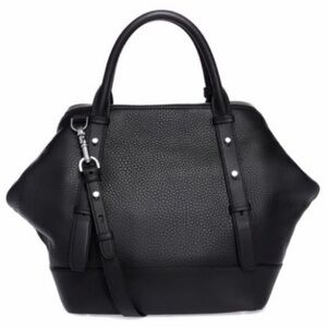 Mackage Raffie Handbag Black Pebbled Leather